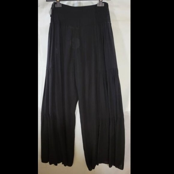Millibon Black Flare Ruffle Dress Pants sz S NWT - Picture 3 of 4
